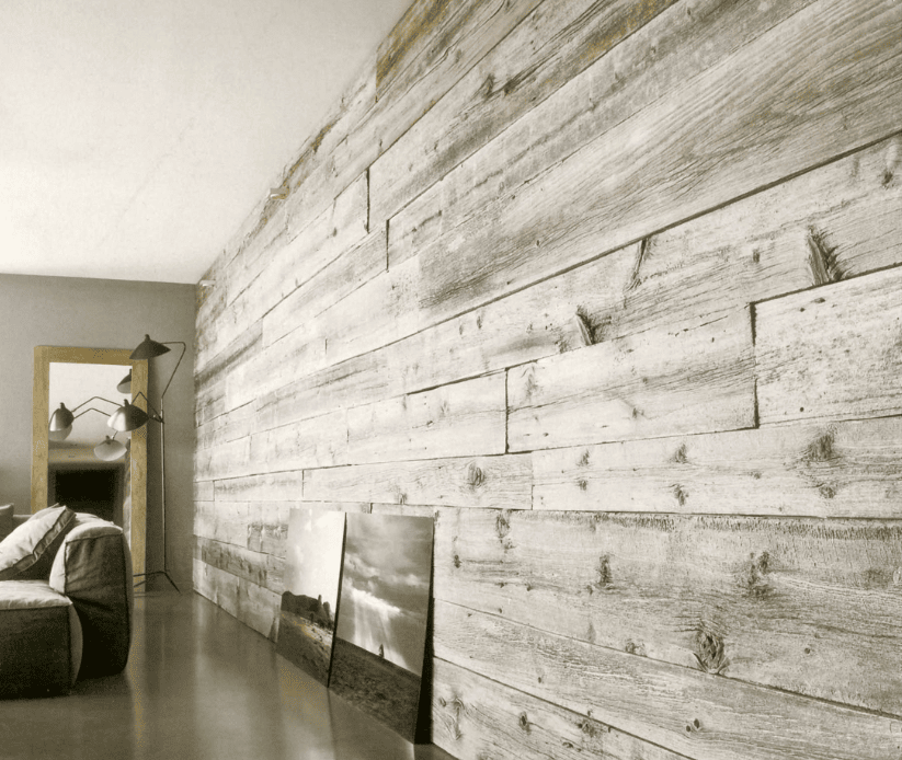 Rivestimento parete legno antico effetto isolante